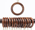 Handmade Wooden Curtain Rod Rings for 1.5 in Rod - Smooth Slide & Low