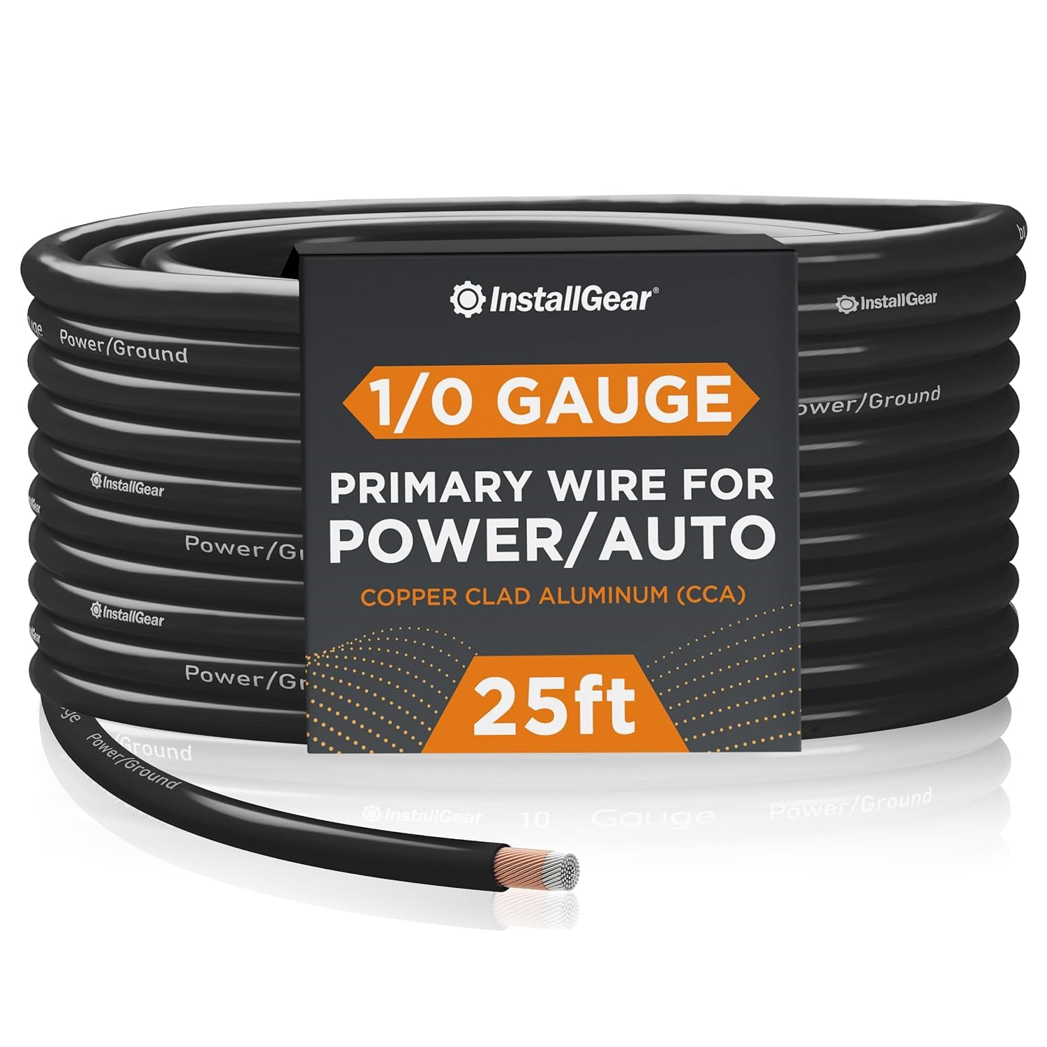InstallGear 1/0 Gauge Wire - Premium CCA Automotive Wiring
