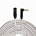 Balanced XLR to Right Angle 1/4ft TRS Cable 100ft - Clean Signal