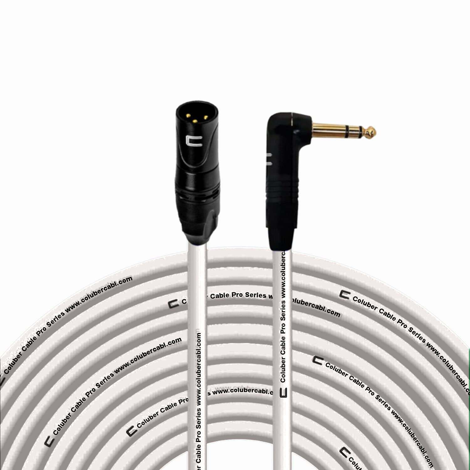 Balanced XLR Cable Male to Right Angle 1/4in TRS - 100 Feet