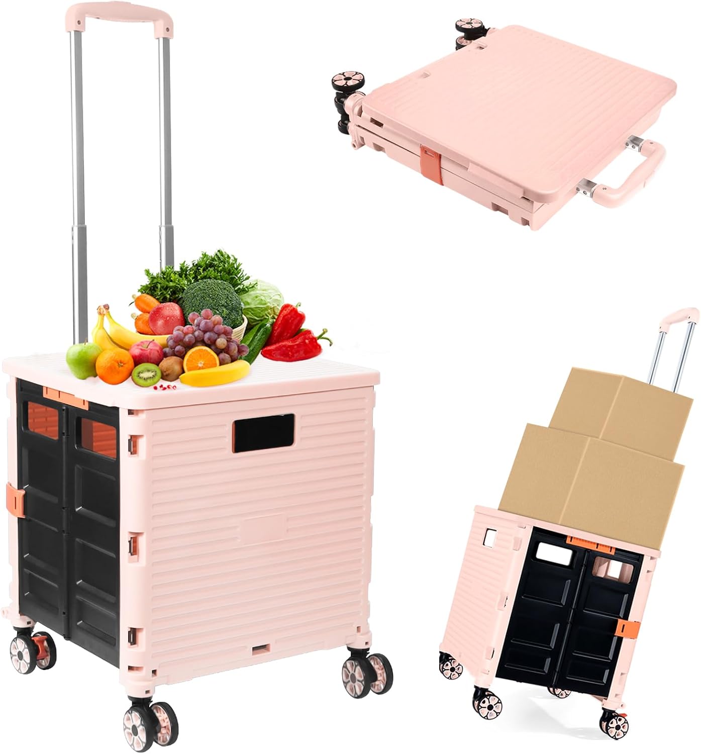 ZIYOU LANG Foldable Utility Cart for Shopping and Travel