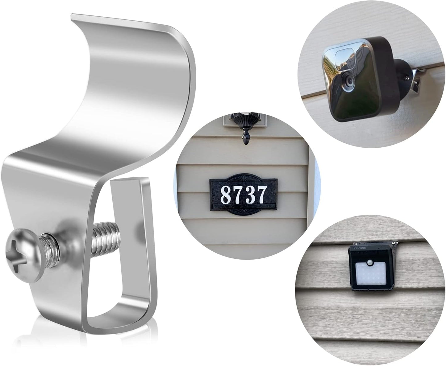 No-Drill Outdoor Camera Mount - Weatherproof Stainless Steel 20-Pack