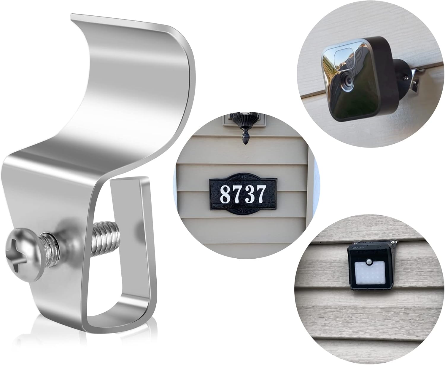 No-Drill Outdoor Camera Mount - Weatherproof Stainless Steel 20-Pack