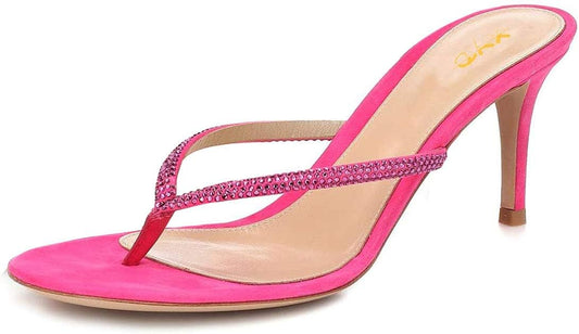 Stylish Rhinestones Studded Thong Sandals for Summer Fun