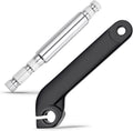 304 Stainless Steel Inner Shifter Lever Shaft Kit - Chrome & Black