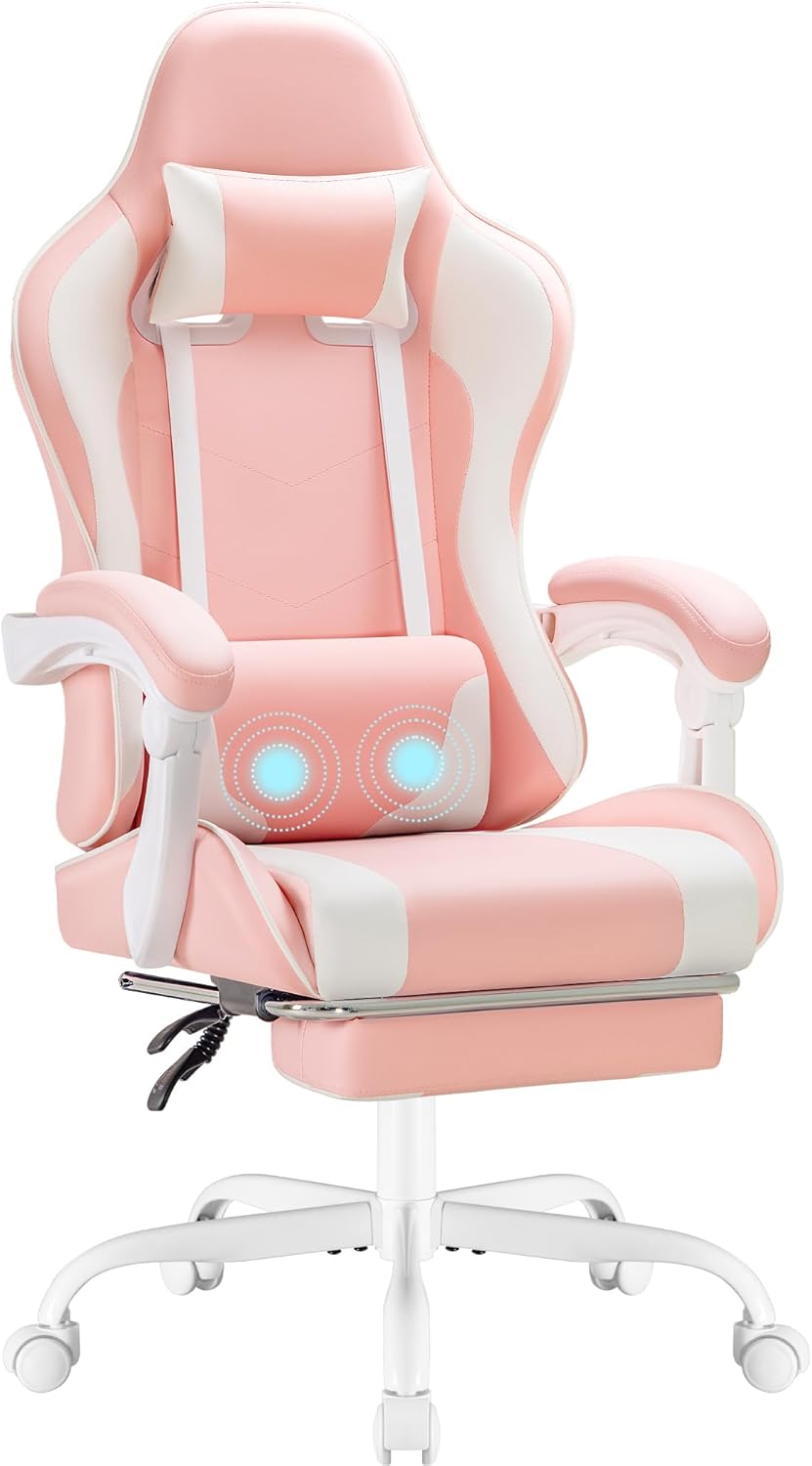 Homall Gaming Chair with Footrest and Massage Support for Comfort
