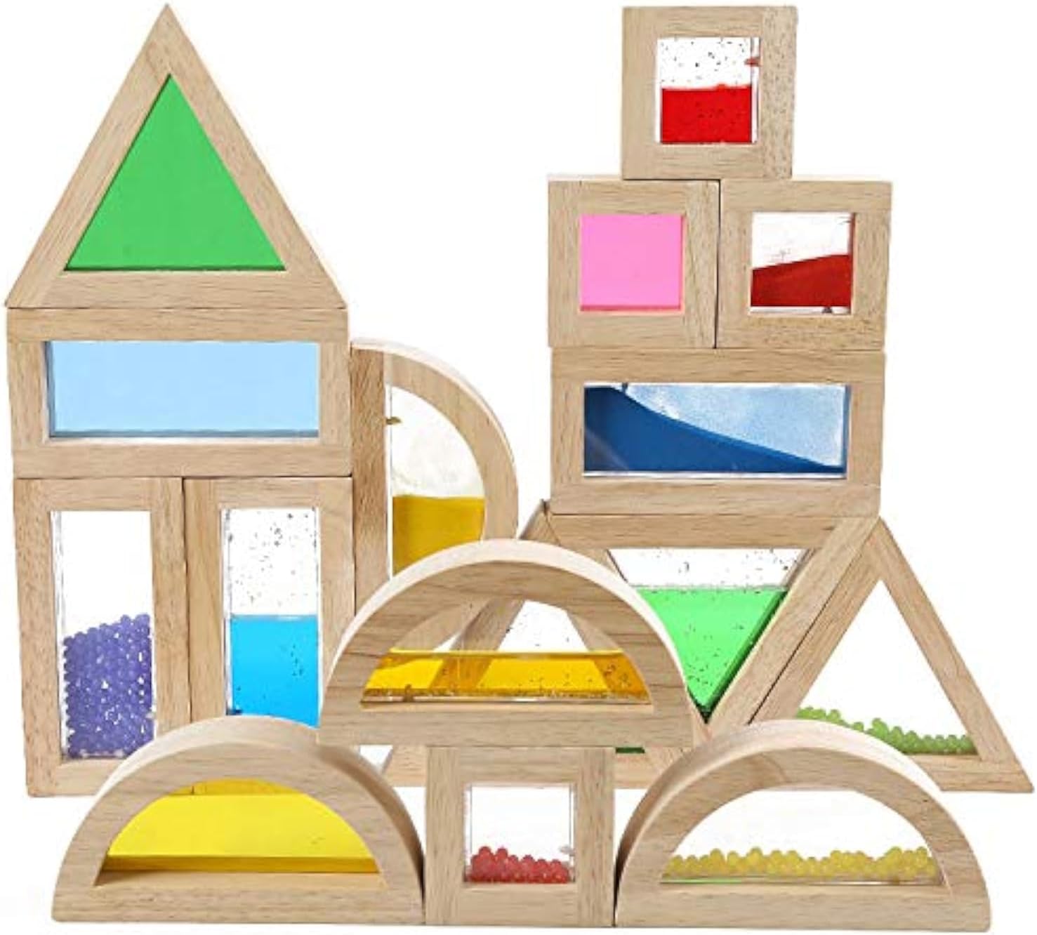 Large Wooden Building Blocks Set for Toddlers and Kids Fun