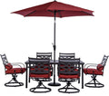 Hanover Montclair 7-Piece Outdoor Dining Set with 6 Swivel Rockers