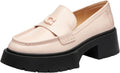 Coach Leah Platform Loved Leather Loafer - Chunky Lug Comfort Loafers
