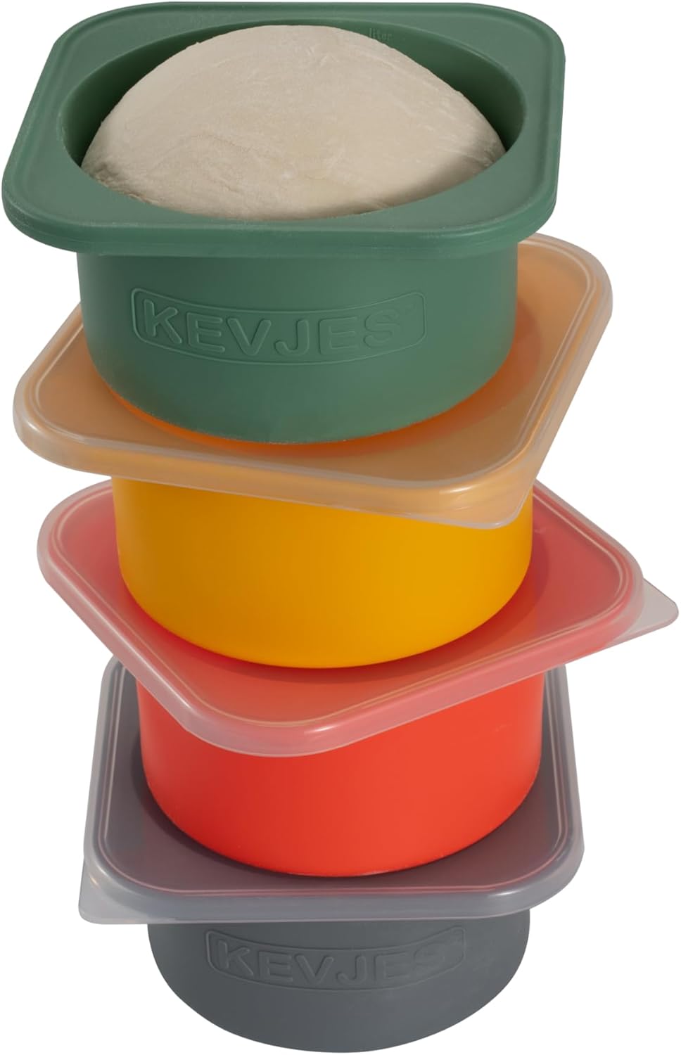 KEVJES PLUS 1000ml Pizza Dough Proofing Containers for Artisan Pizza