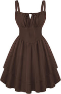 Scarlet Darkness Mini Corset Dress for Women Teens - Ruffle A-Line