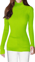 Cute Women's Ribbed Turtleneck Sweater - Stylish and Comfy Wear