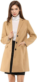 Allegra K Fall Coats for Women's Longline Pea Coat - Elegant Warmth