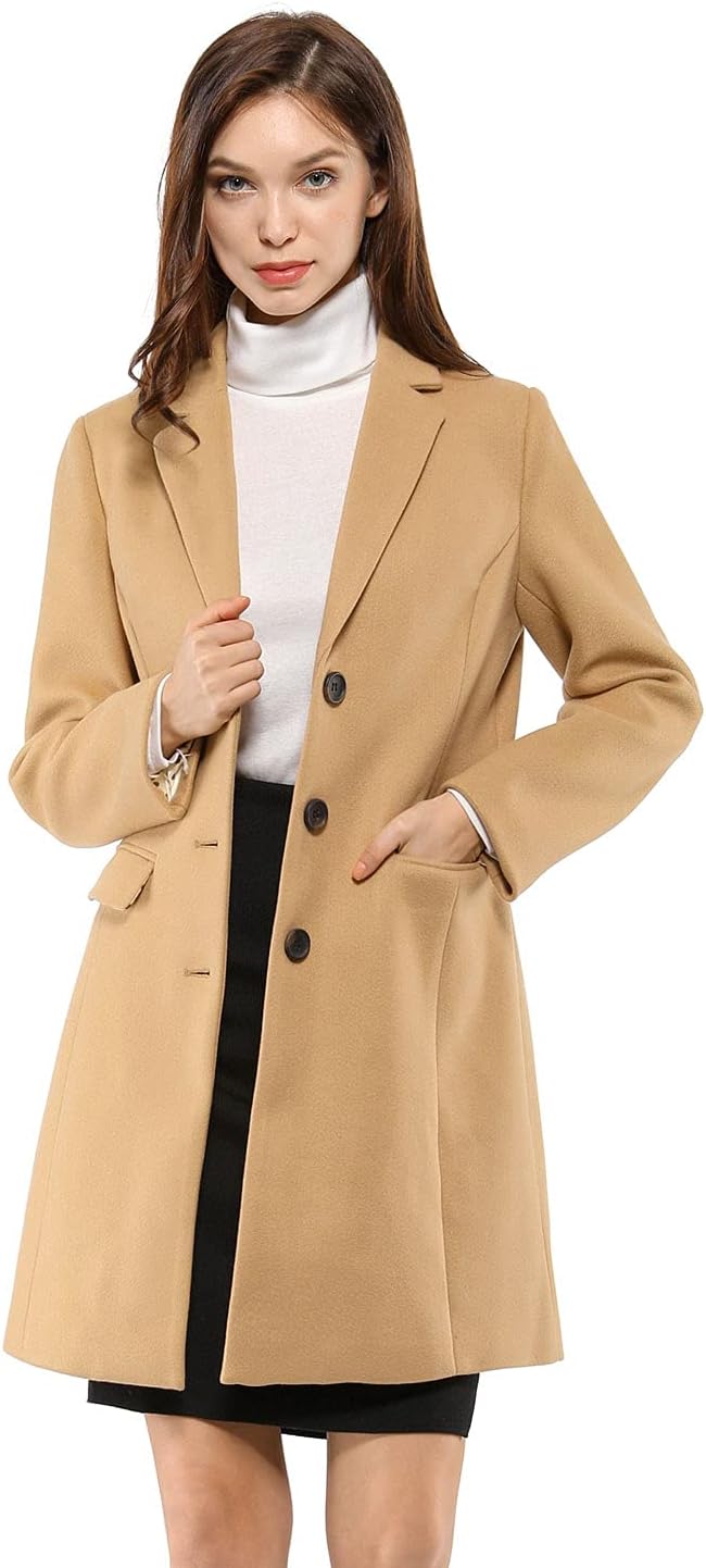 Allegra K Women's Long Winter Trench Pea Coat for Fall 2025