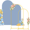 Metal Arch Stand and Cover 7.2FT & 6FT Set - Dusty Blue Backdrop