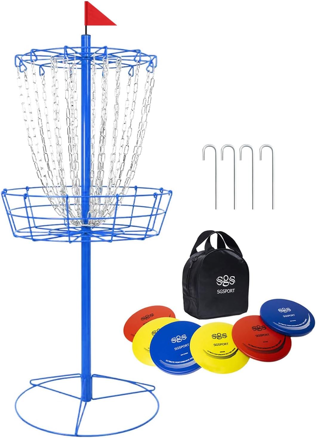 Portable Disc Golf Basket Set - For All Skill Levels!