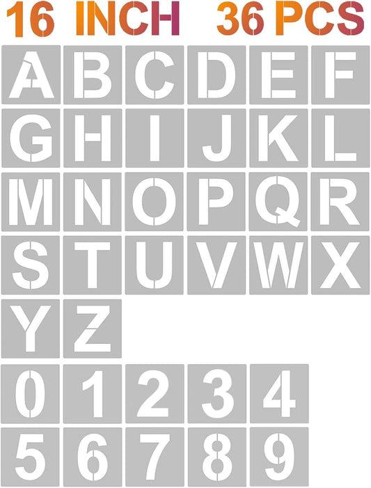YEAJON 16 Inch Letter Stencils for Creative DIY Art Projects