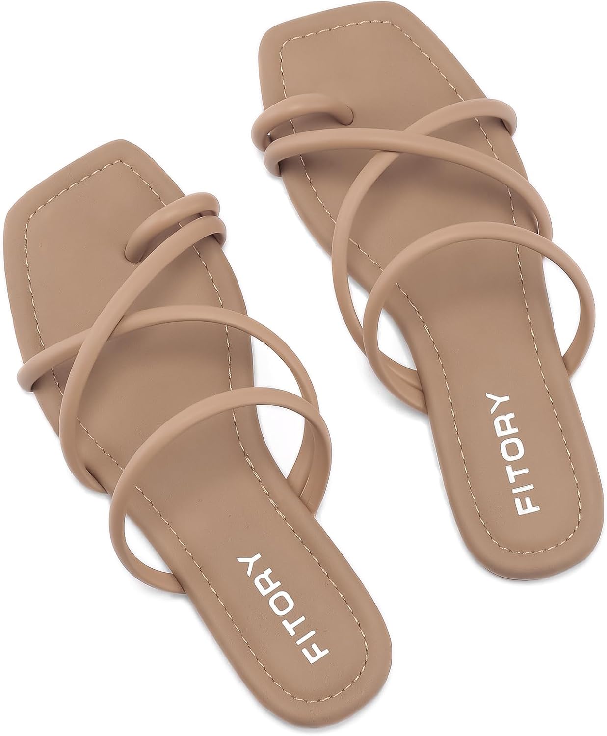 FITORY Women's Slide Sandals with Cross Strap for Summer Fun