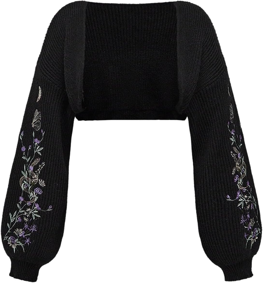 GORGLITTER Women's Cropped Cardigan for Trendy Fall Fashion