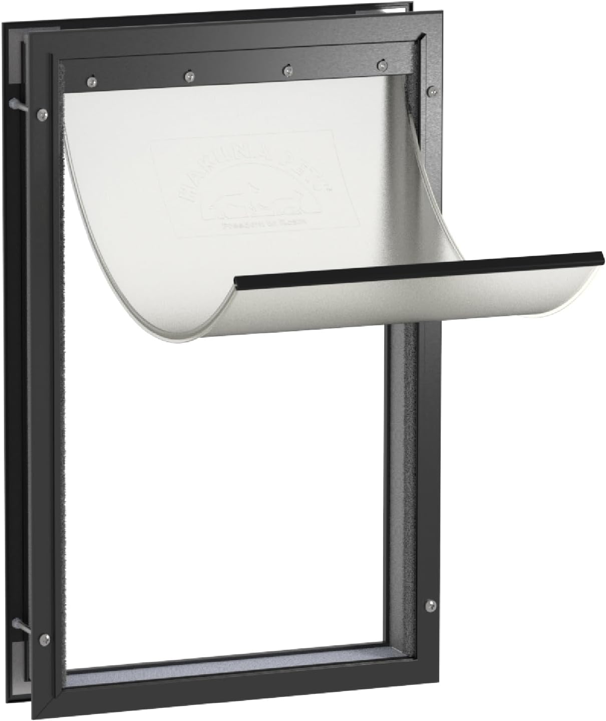 Hakuna Pets Deluxe Aluminum Pet Door with 2-Way Locking Panel