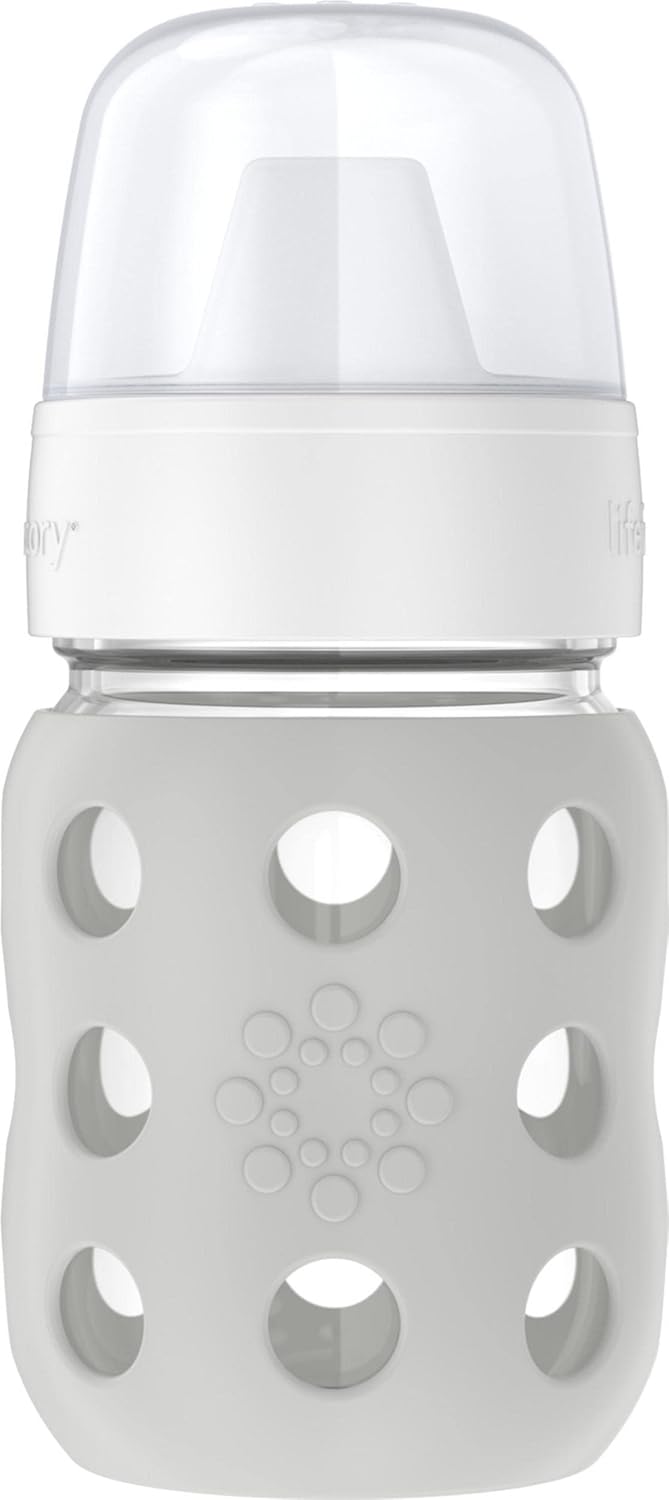 Lifefactory 8oz Glass Baby Bottle w/ Silicone Sleeve & Sippy Spout