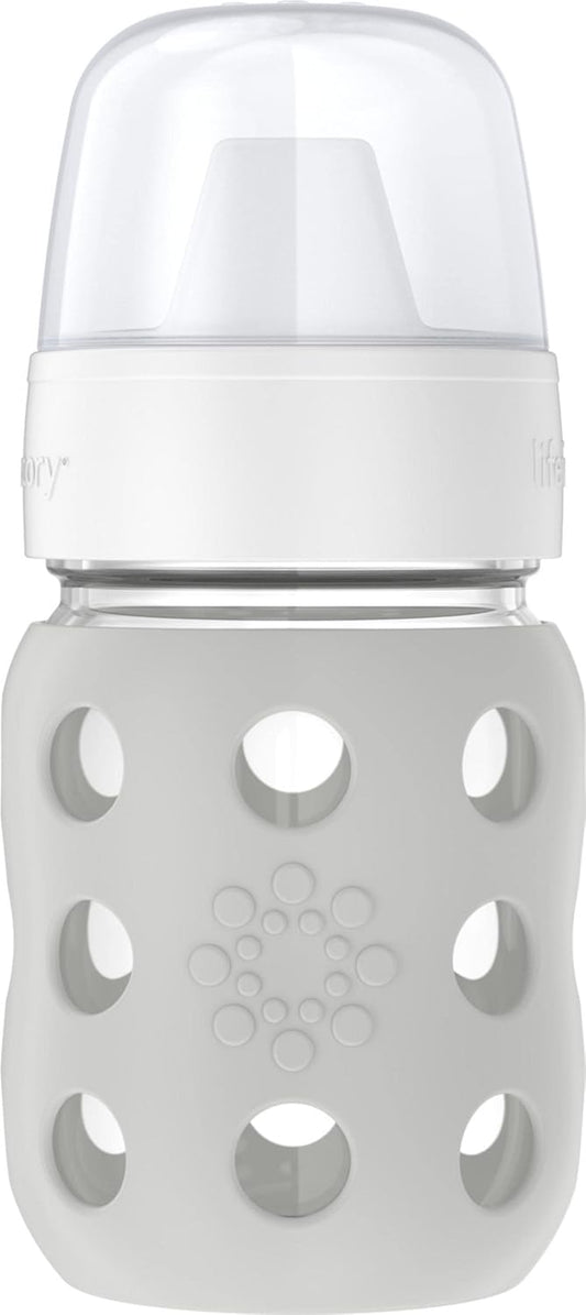 Lifefactory 8oz Glass Baby Bottle w/ Silicone Sleeve & Sippy Spout