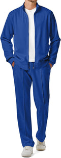 Men's Sweatsuit Tracksuit 2-Piece Set Full Zip Jogger Jacket and Pants