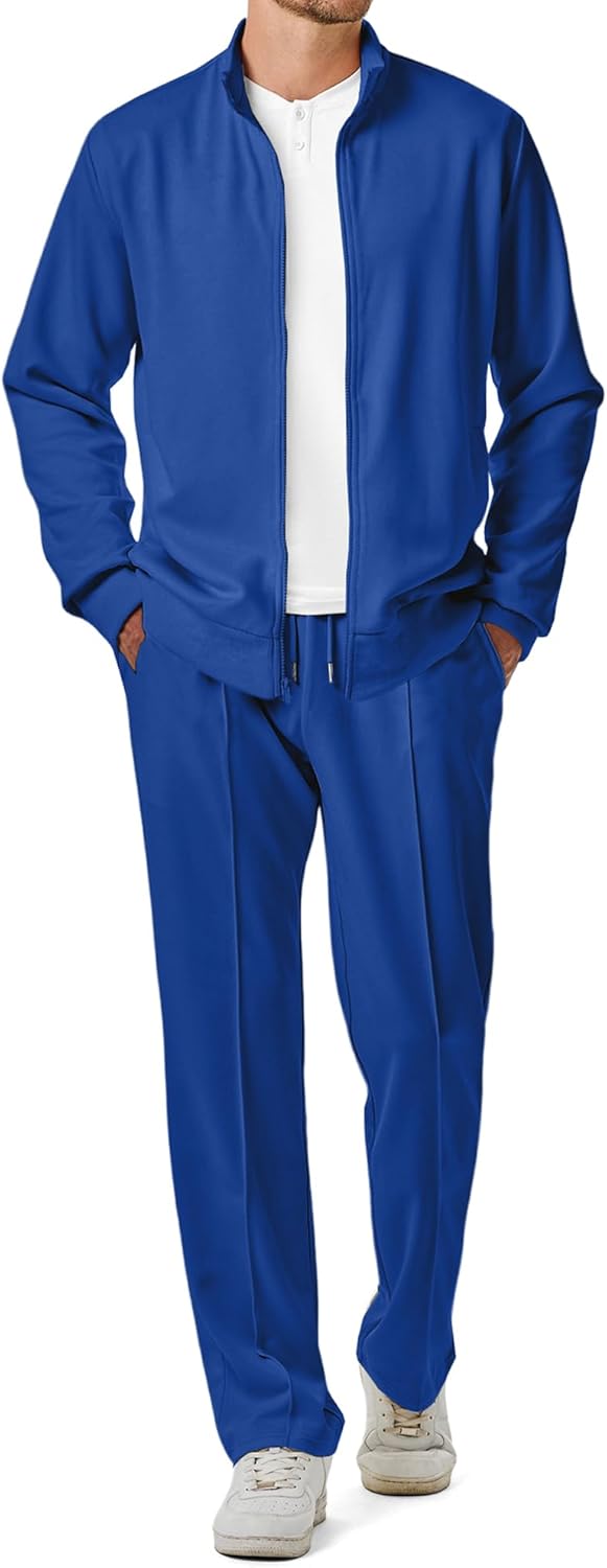 JMIERR Men's Sweatsuit Tracksuit Set for Casual Jogging Wear
