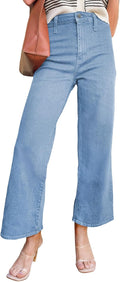 Astylish High Waisted Wide Leg Jeans - Flattering Summer Fit