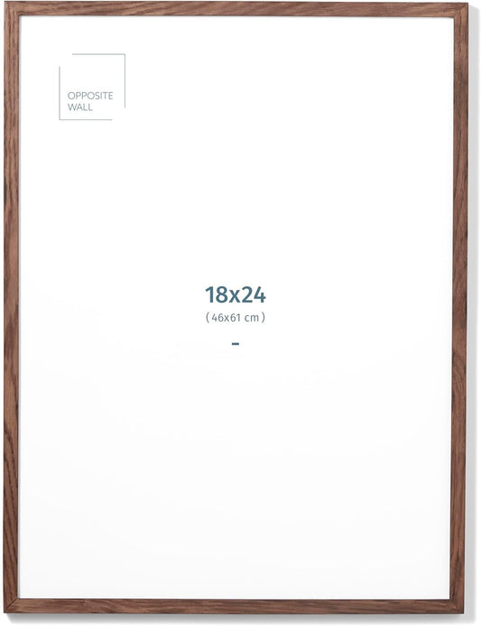 Elegant Dark Solid Oak Wood Picture Frame for Home Decor