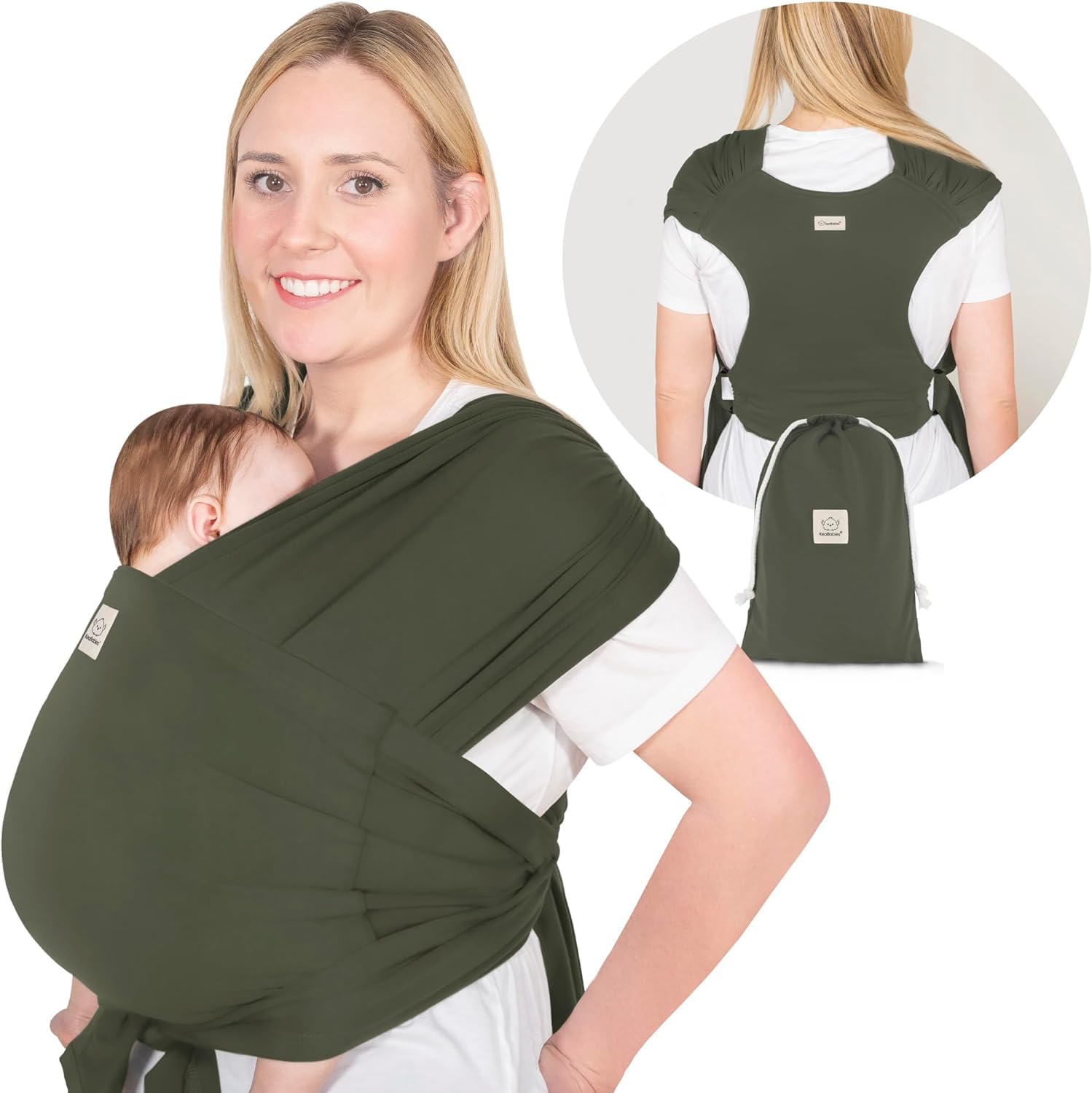 KeaBabies D-Lite Baby Wrap - Easy, Adjustable Infant to Toddler Carrier