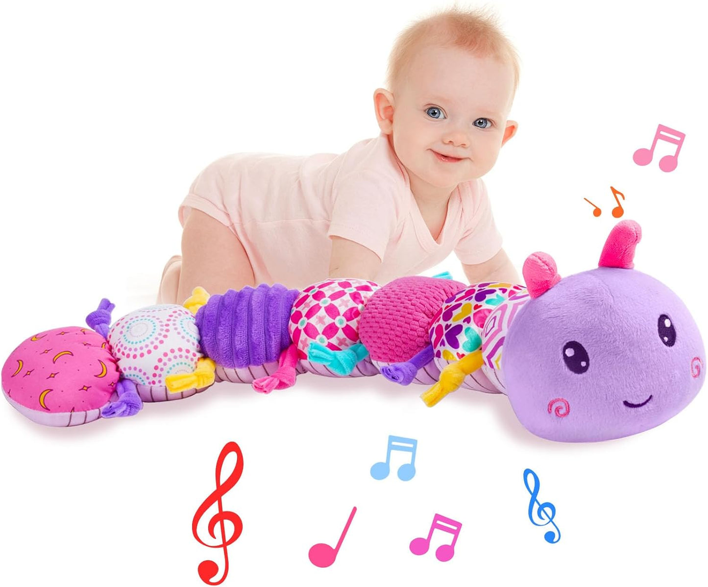 Musical Caterpillar Baby Toy - Multi-Sensory Fun!