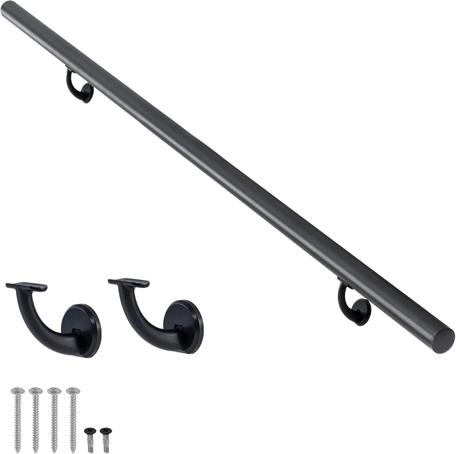 15FT Modern Aluminum Handrail Set for Indoor and Outdoor Use