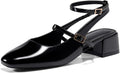 Women's Mary Jane Slingback Chunky Low Heels - Comfortable Dress Pumps