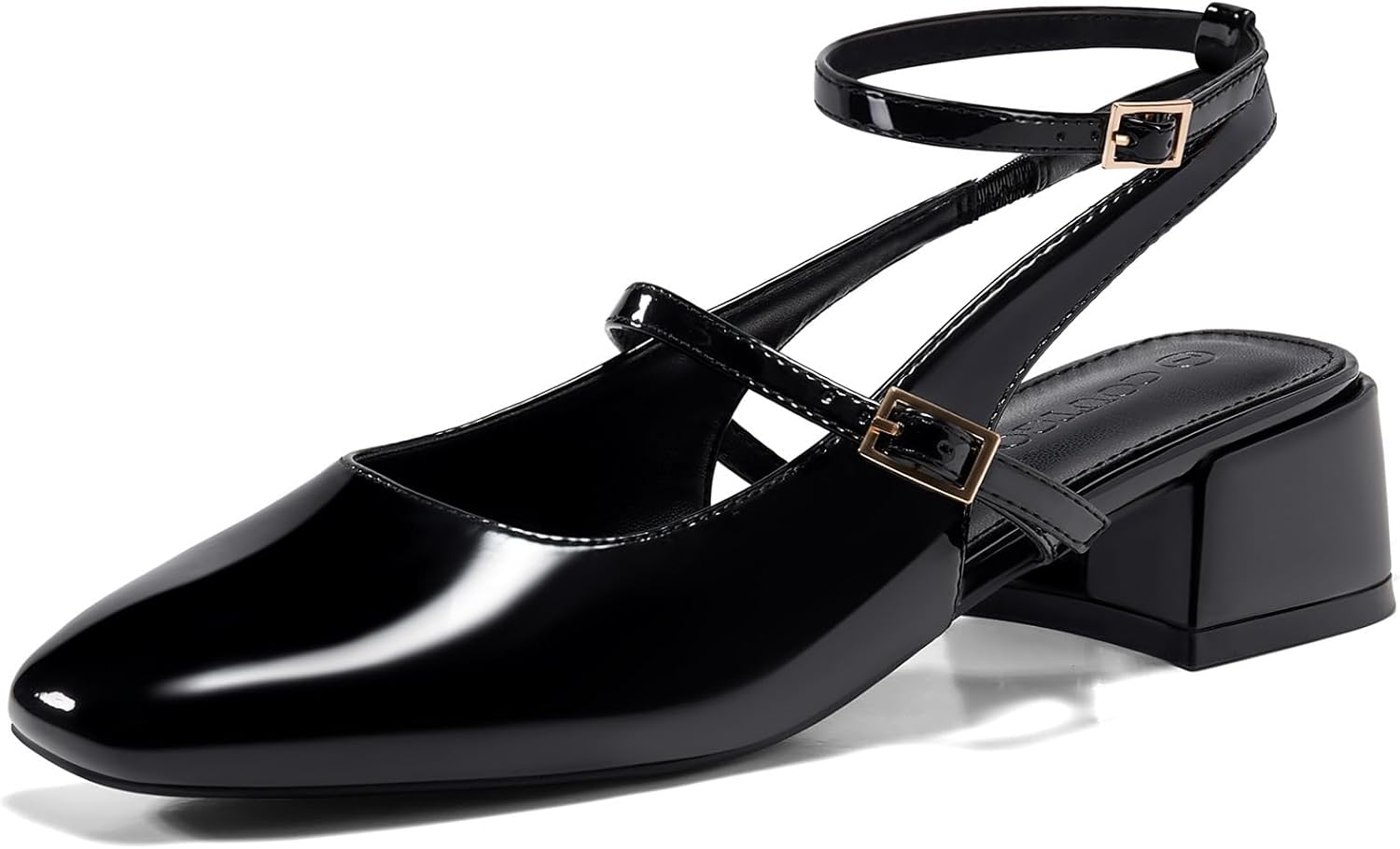 Coutgo Womens Mary Jane Chunky Low Heels for Any Occasion