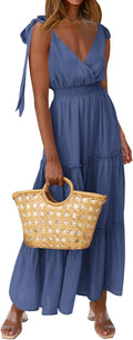 PRETTYGARDEN Women's Cross Neck Summer Dress - Sleeveless and Chic