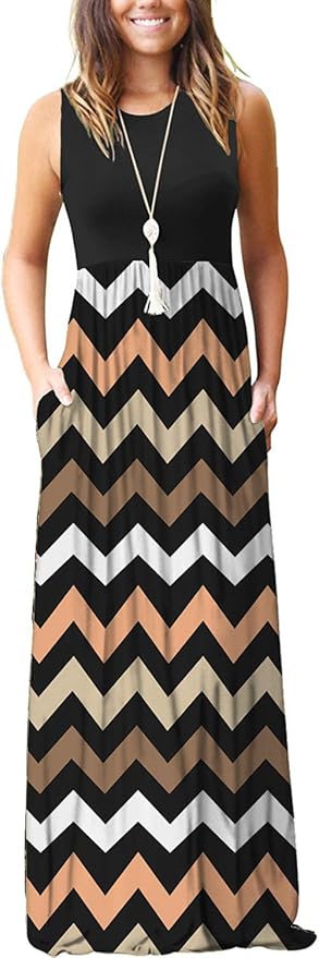 MOLERANI Women Sleeveless Deep V Neck Long Maxi Casual Dress Review