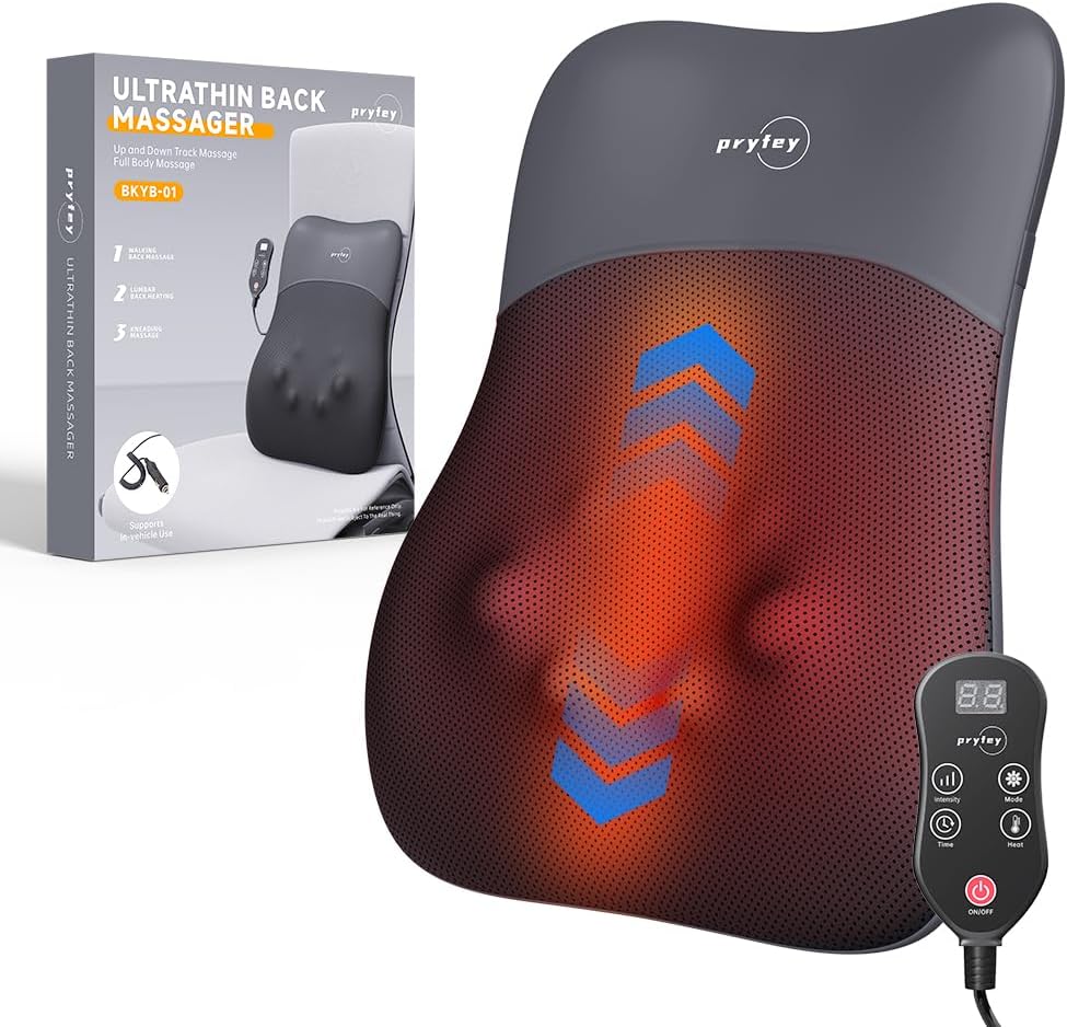 Back Massager with Heat for Pain Relief and Deep Tissue Kneading