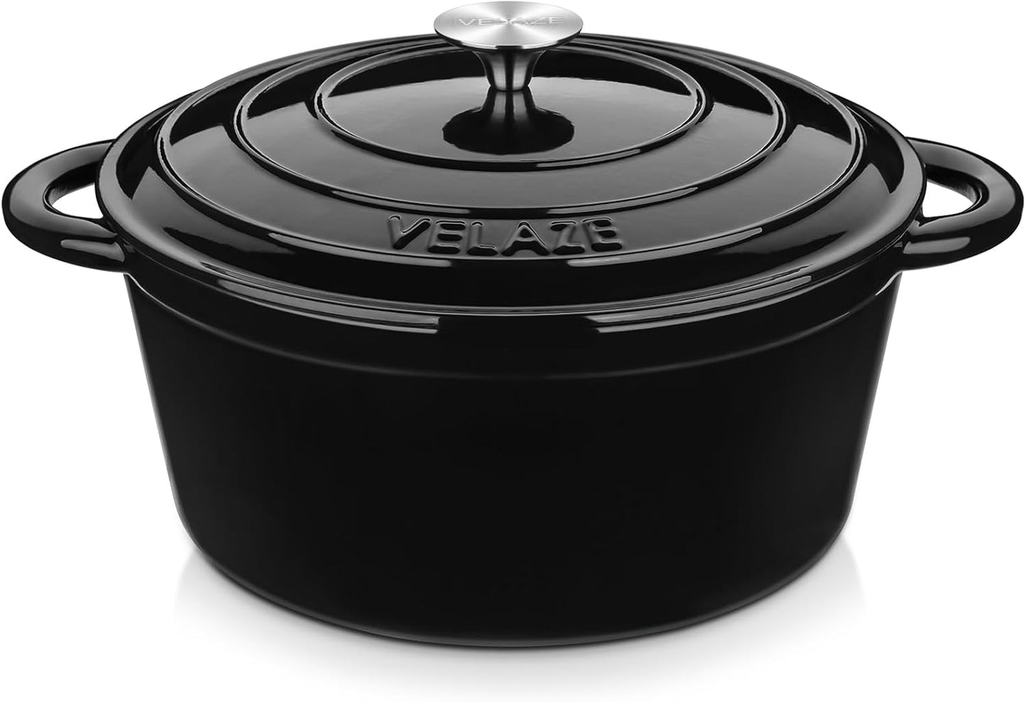 Velaze 7.5 QT Enameled Cast Iron Dutch Oven for Cooking