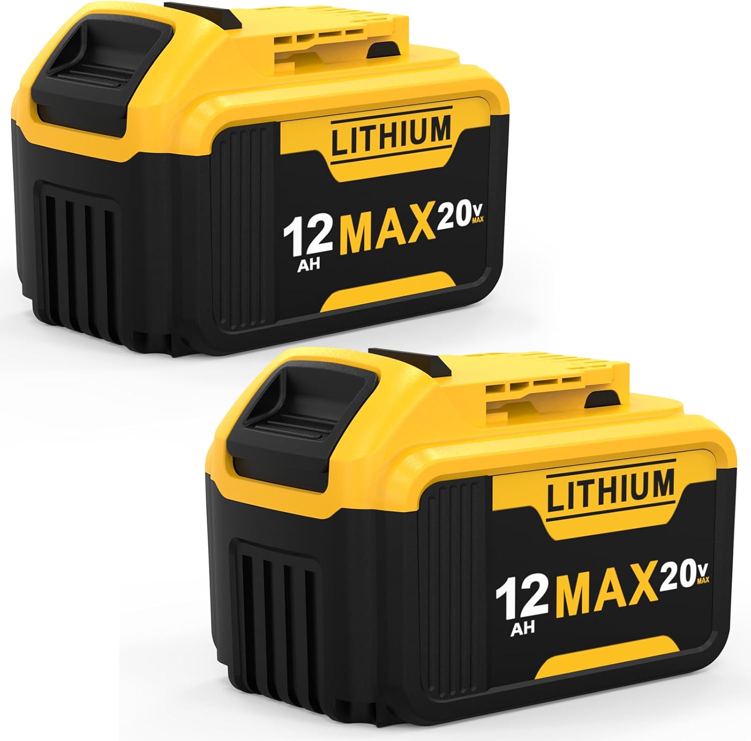 20V 12Ah Battery Replacement for Dewalt Tools - 2 Packs