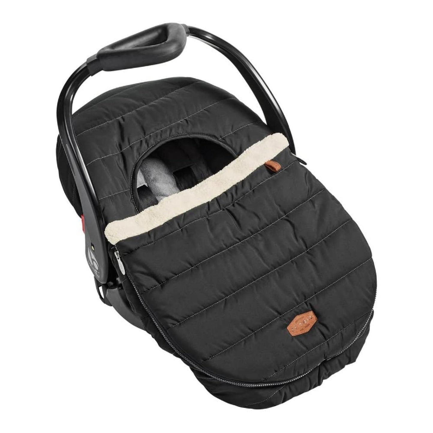 JJ Cole Black Sherpa Baby Car Seat Cover