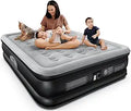 Airefina 18in Queen Size Air Mattress - Built-In Pump, Quick Inflate