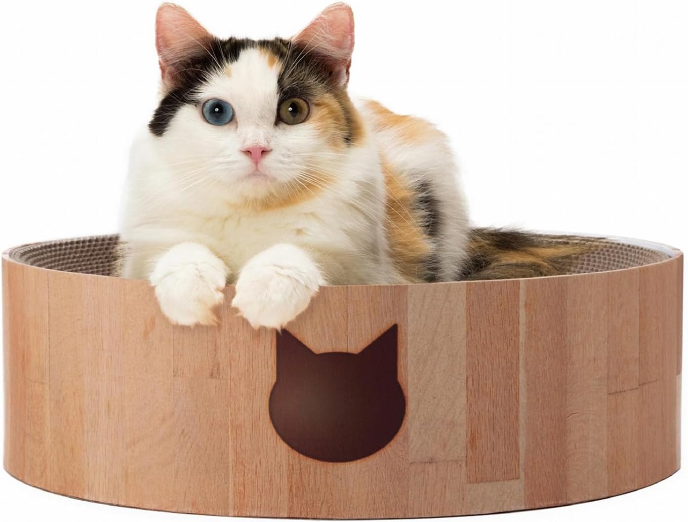Necoichi Cat Scratcher Bowl for Indoor Cats - Stylish Comfort