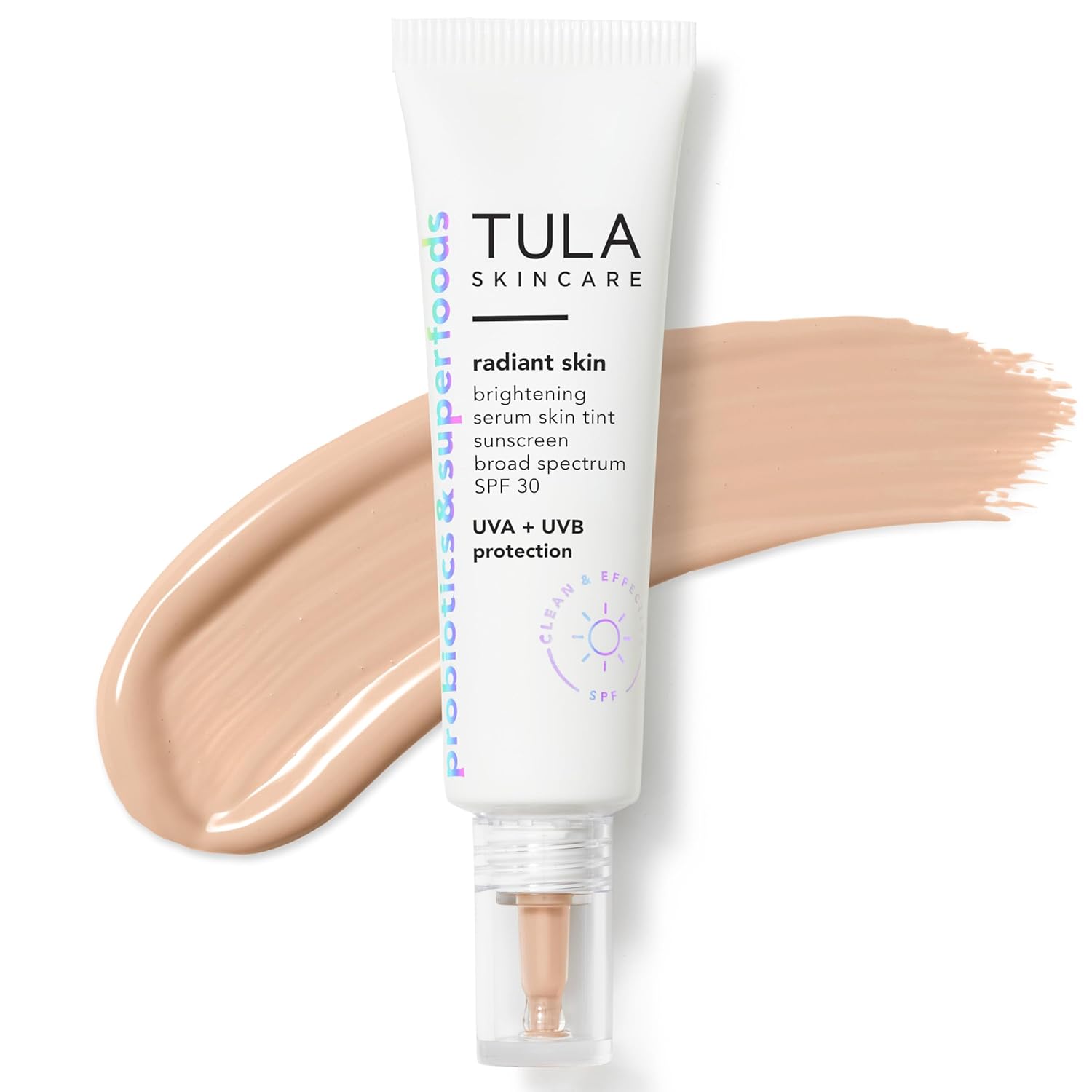 TULA Skin Care Radiant Skin Brightening Serum Tint with SPF