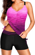 Tempt Me Two Piece Tankini Swimsuit - Tummy Control, Athletic Fit
