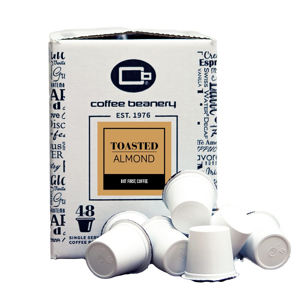 Toasted Almond Coffee Pods - Delicious Medium Roast 48ct