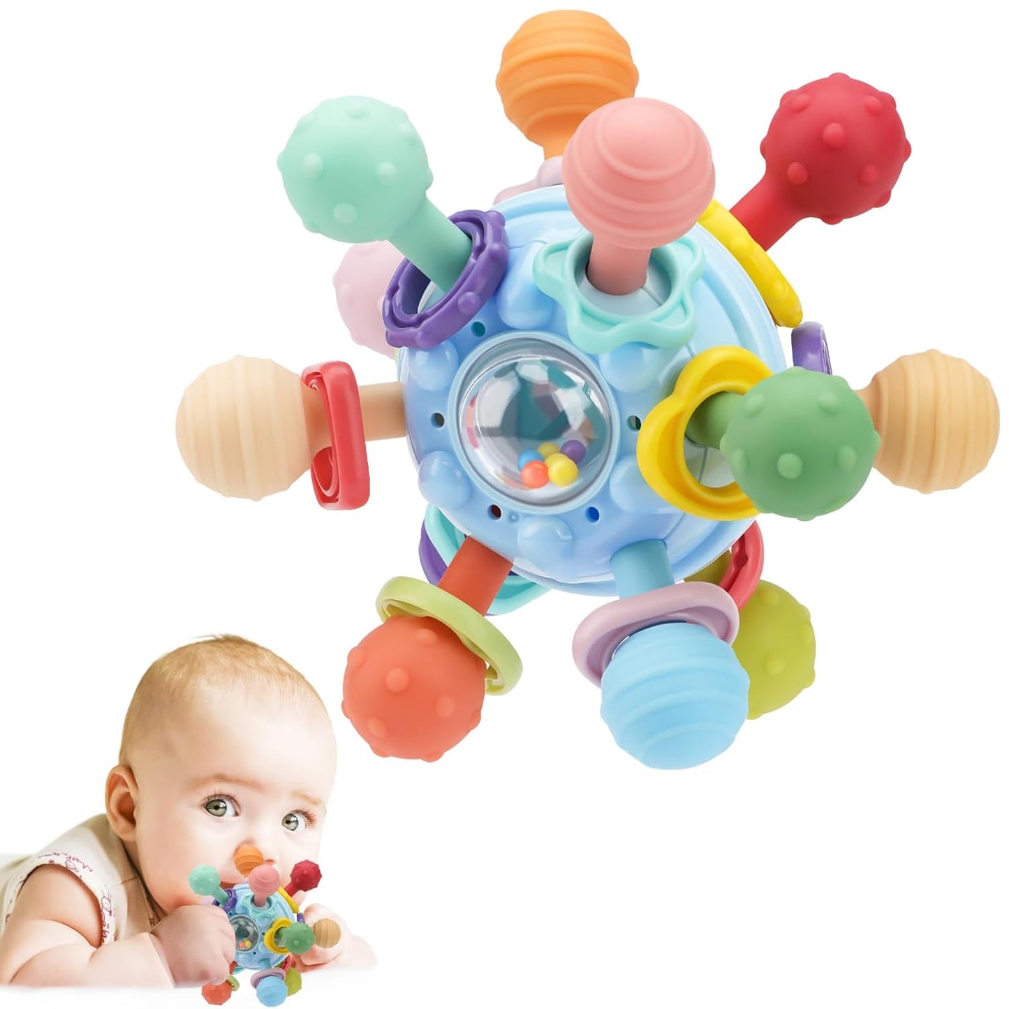 TOHIBEE Baby Montessori Sensory Teether ~ Developmental Learning Toys