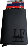 Personalized Minimalist Genuine Leather Wallet with Magnetic Closure