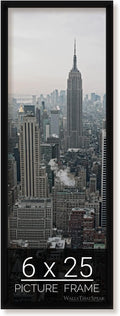 wallsthatspeak 6x25 Black Picture Frame for Posters and Puzzles