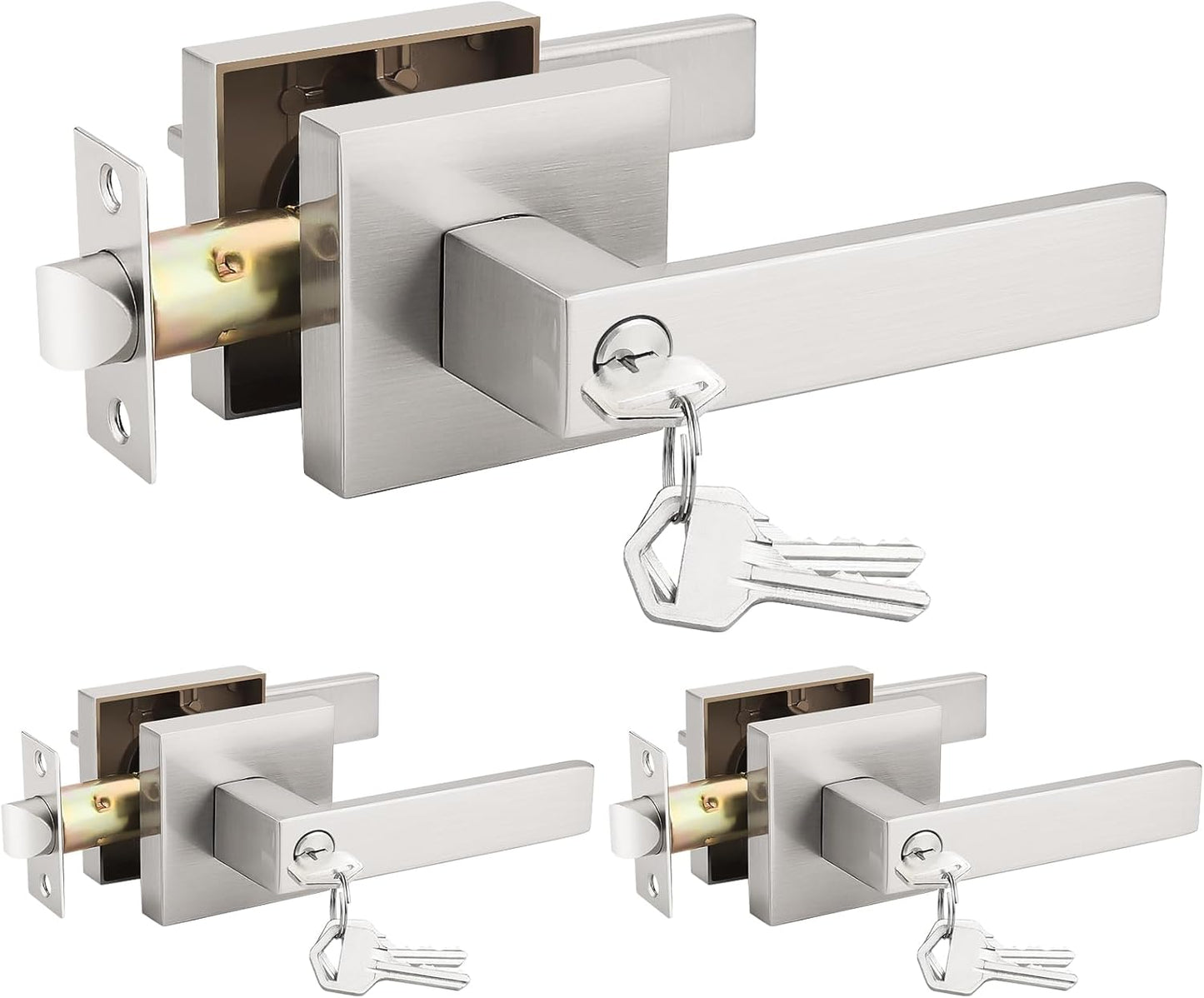 Probrico Satin Nickel Interior Bedroom Door Lever Lockset Review